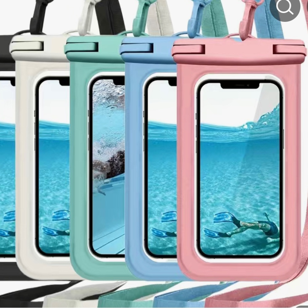 XL Waterproof Pouches Keep Your Phone Dry and Secure White/Clear